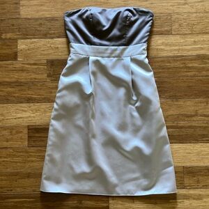 Elegant Gray Strapless Dress